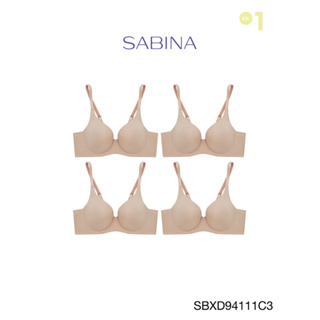 Sabina เสื้อชั้นใน (Set 4 ชิ้น) มีโครง รุ่น Perfect Bra รหัส SBXD94111C3 สีเนื้อเข้ม