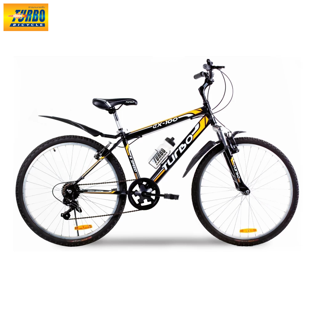 จักรยานเสือภูเขา จักรยานเทอร์โบ MTB TURBO BICYCLE รุ่น 26" EX-100 SHIMANO 6 SPEED (จัดส่งเป็นกล่อง ป