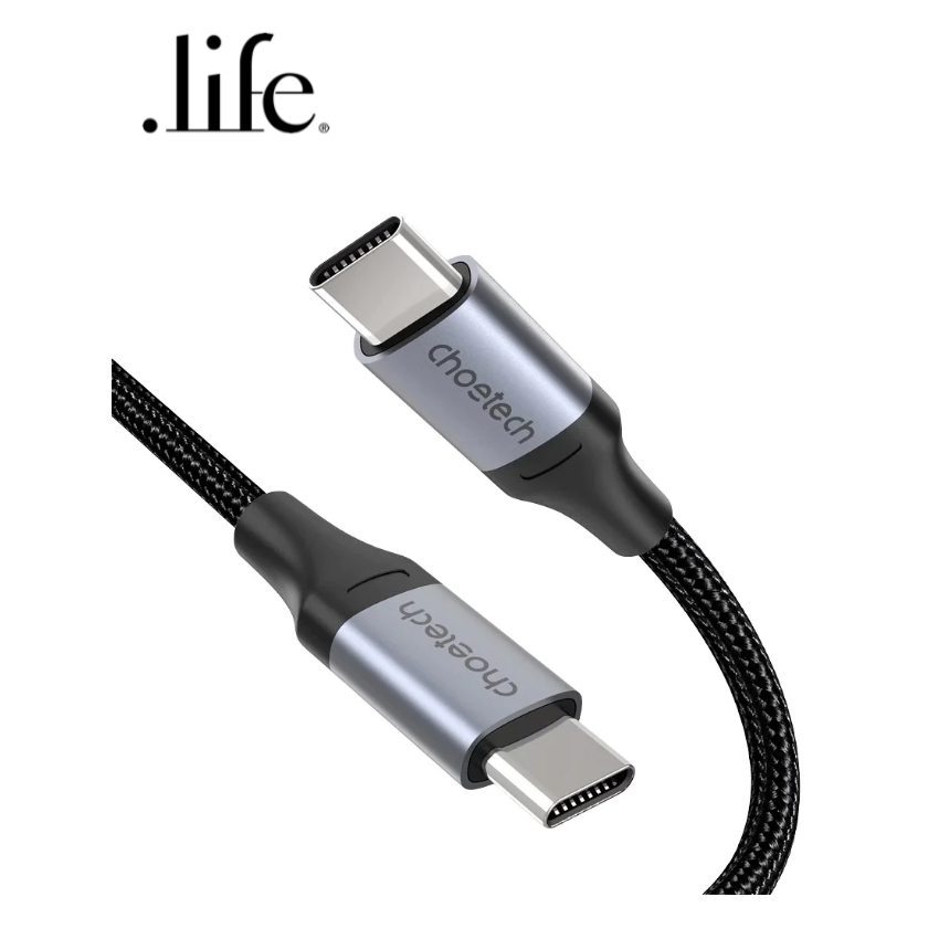 CHOETECH สายไนลอน Choetech PD 60W USB-C to USB-C สีดำ By Dotlife