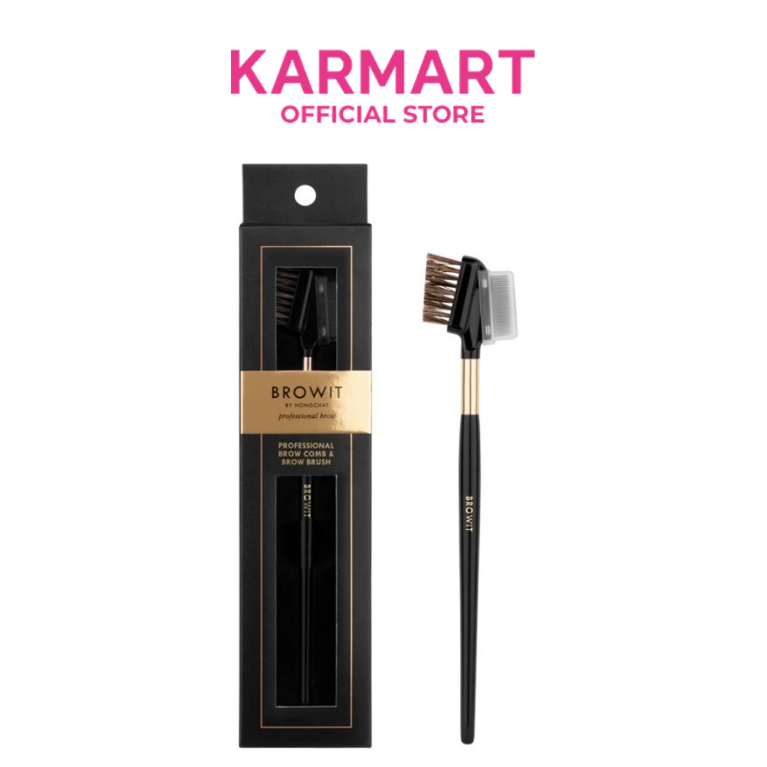 Browit โปรเฟสชั่นนอลบราวโคมบ์แอนด์บราวบรัช Browit Professional Brow Comb & Brow Brush(แปรงแต่งหน้า,แปรงปัดคิ้ว,น้องฉัตร)