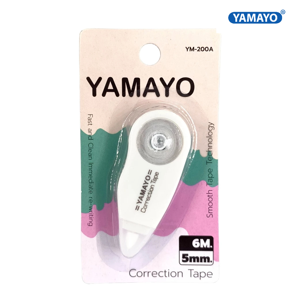 YAMAYO เทปลบคำผิดสีพาสเทล Pastel correction tape YM-200A-PT ขนาด 5 มม. x 6 เมตร