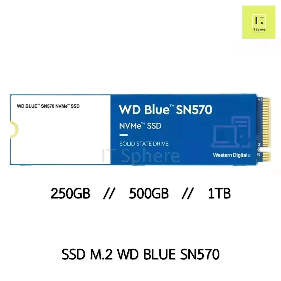 SSD M.2 WD BLUE SN570 250GB // 500GB // 1TB NVMe (GEN3)  ของใหม่ มือ 1 570