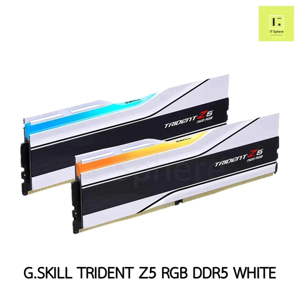 [WHITE] G.SKILL TRIDENT Z5 RGB DDR5 32GB RAM PC 64GB  BUS 5600 6000 6400 BUS6000 BUS 6400 สีขาว ขาว WHITE GSKILL g skill