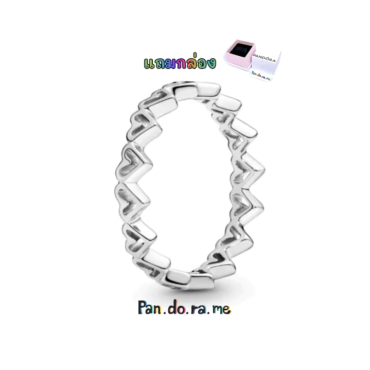[พร้อมส่ง สินค้าแท้ 💯] แหวนแพนโดร่า รุ่น Pandora Freehand Hearts Ring
