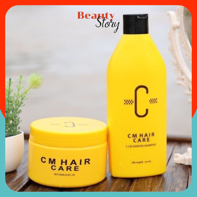 ทรีทเม้นท์ เคราตินเข้มข้น CM HAIR CARE &amp; แชมพู CCM Keratin Shampoo บำรุงผมเสีย มีคอลลาเจน ลดหลุดร่วง เเตกปลาย born song