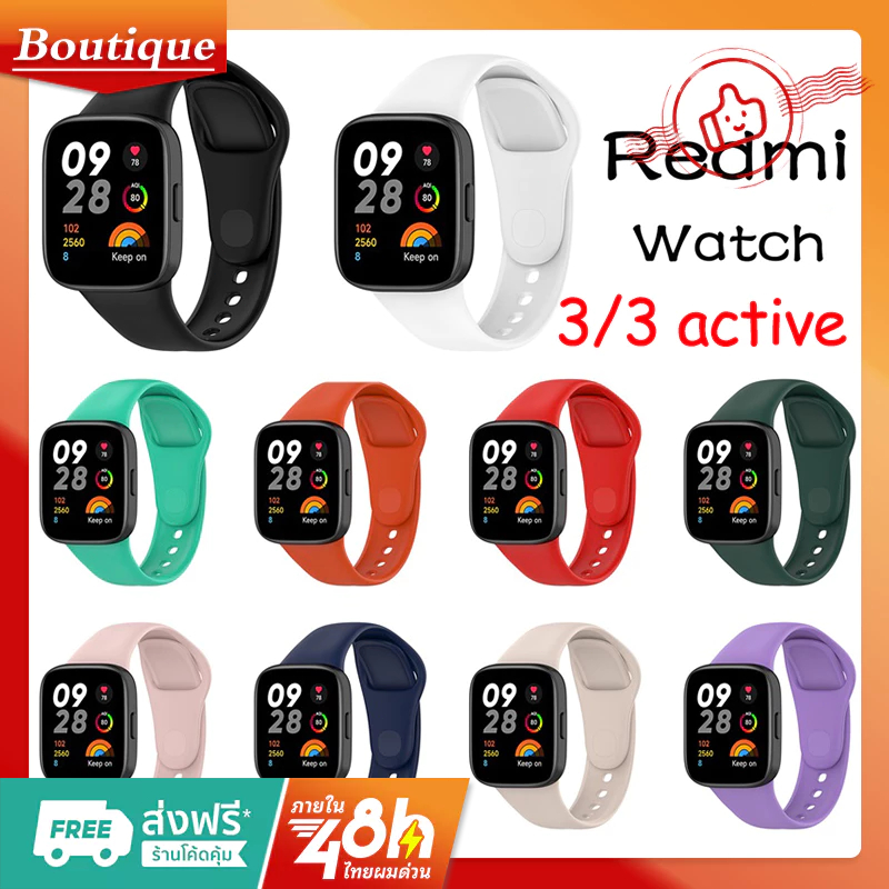 สําหรับ redmi watch 3 active สายแอคทีฟ เปลี่ยน กีฬา สายรัดข้อมือ นิ่ม สร้อยข้อมือ ซิลิโคน xiaomi redmi watch3
