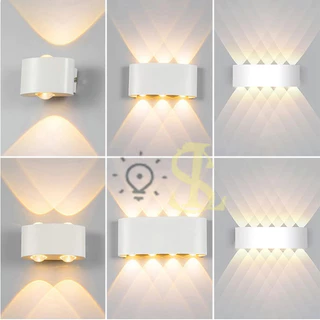 ไฟติดผนัง LED กันน้ำ 2W 4W 6W 10W สไตล์นอร์ดิก โมเดิร์น สําหรับตกแต่งสวนกลางแจ้ง โคมไฟหัวเตียง ทางเดิน