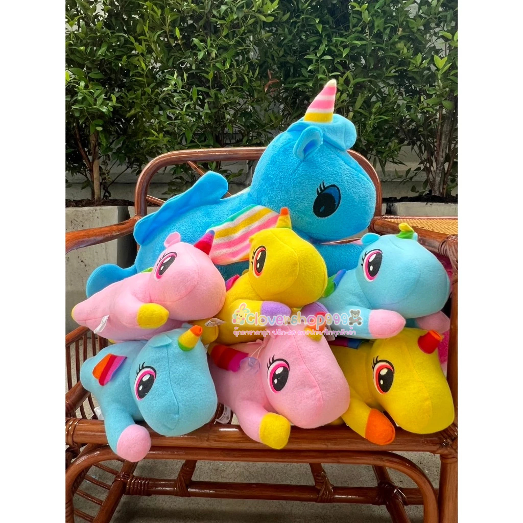 ตุ๊กตาม้ายูนิคอนยกเซต แม่ลูก7ตัว น่ารัก ยกเซตคุ้มมากก พร้อมส่ง เลือกสีตัวแม่ได้จ้า
