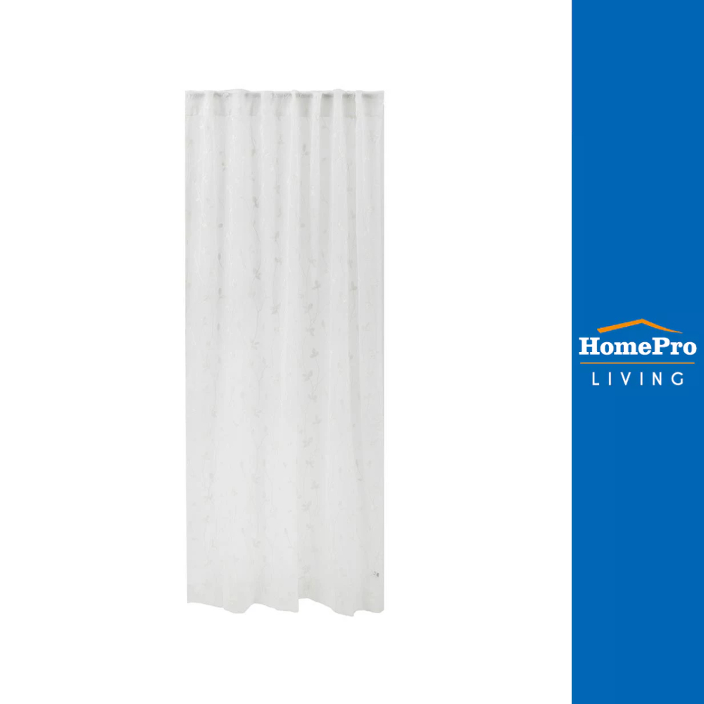 HomePro ผ้าม่านโปร่งซ่อนหู DOZZA 130X220 ซม. สีขาว แบรนด์ HLS