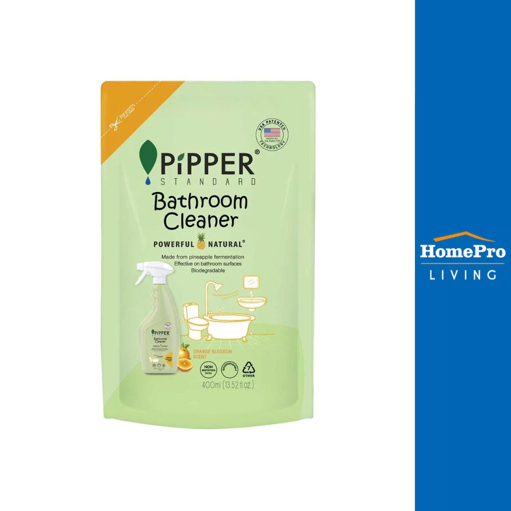 PIPPER รีฟิลน้ำยาทำความสะอาดสุขภัณฑ์ 400 มล. ORANGE BLOSSOM