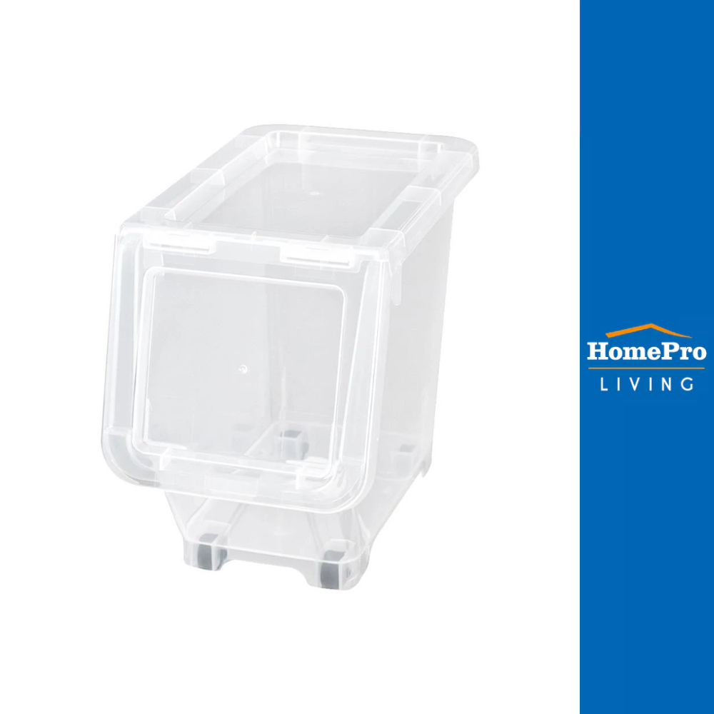 HomePro กล่องเก็บของ มีล้อ ฝาหน้า STACKO 70550 ไซซ์ S สีใส แบรนด์ STACKO