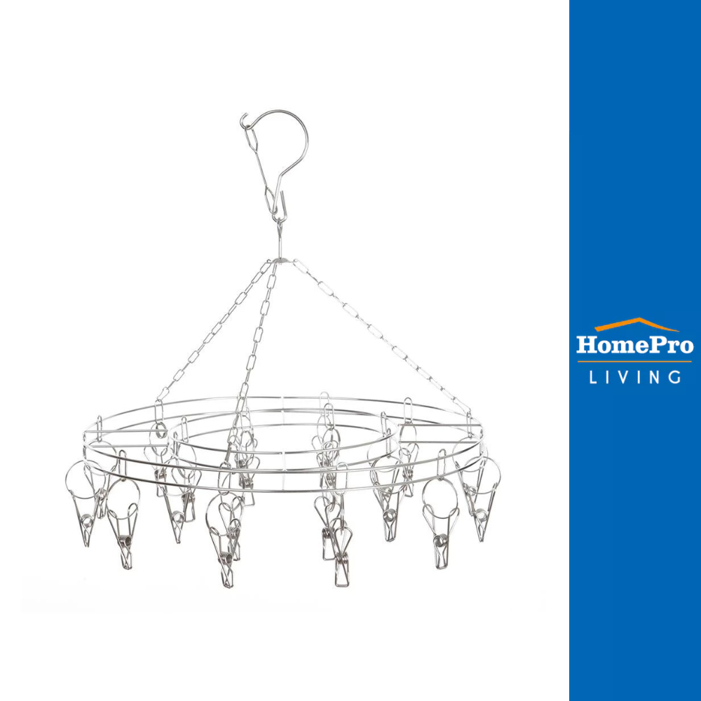 PLIM ห่วงตากผ้าสเตนเลสกลม 20กิ๊บ จัดส่งโดย HomePro ราคา ถูกที่สุด ดีลบีเคเค