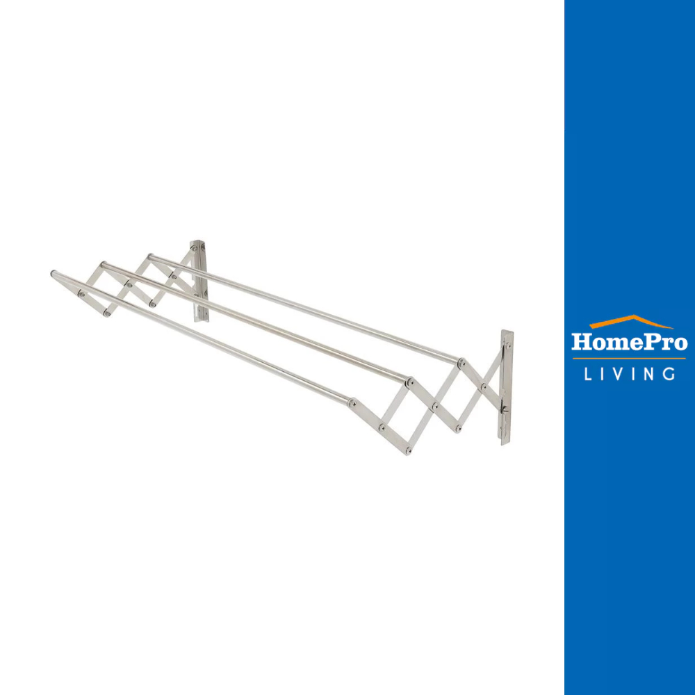 PLIM ราวติดผนังสเตนเลสรุ่นตรง3เส้น 100cm จัดส่งโดย HomePro