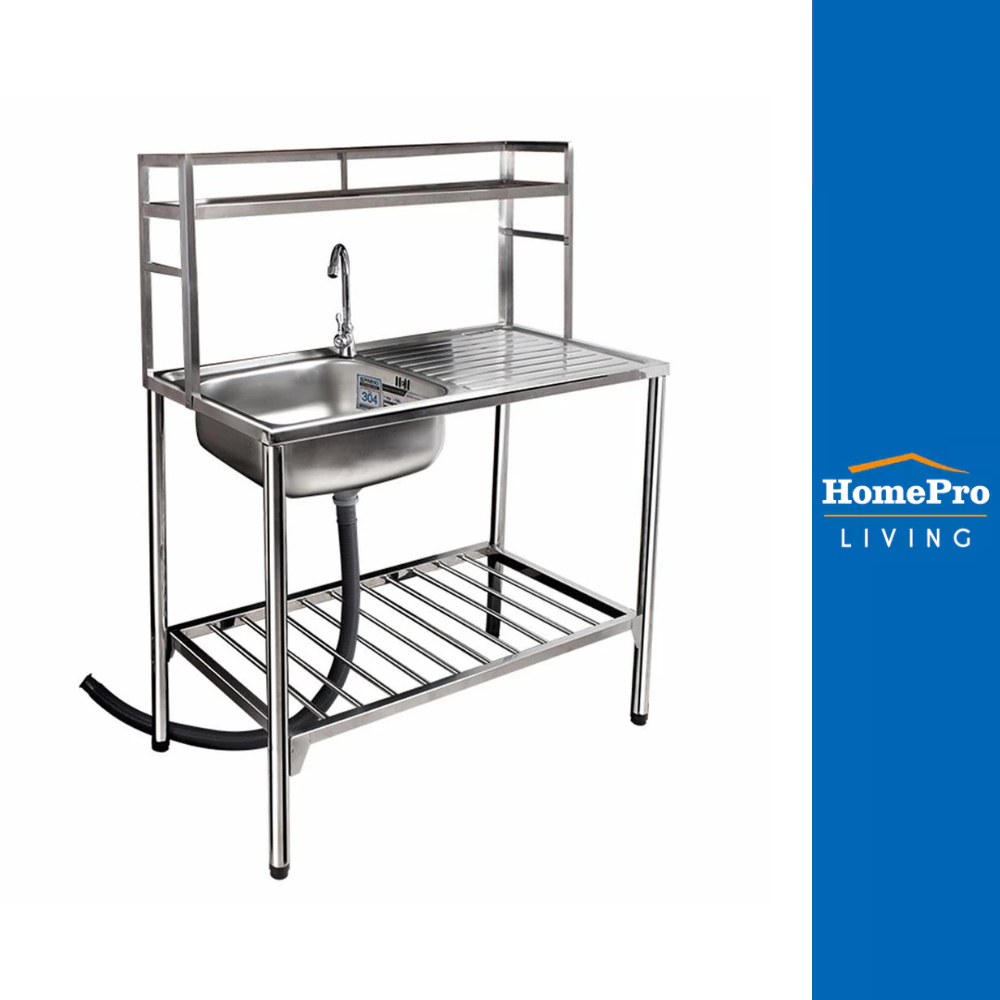PARNO ซิงค์ขาตั้ง 1 หลุม 1 ที่พัก SW10050 สเตนเลส จัดส่งโดย HomePro