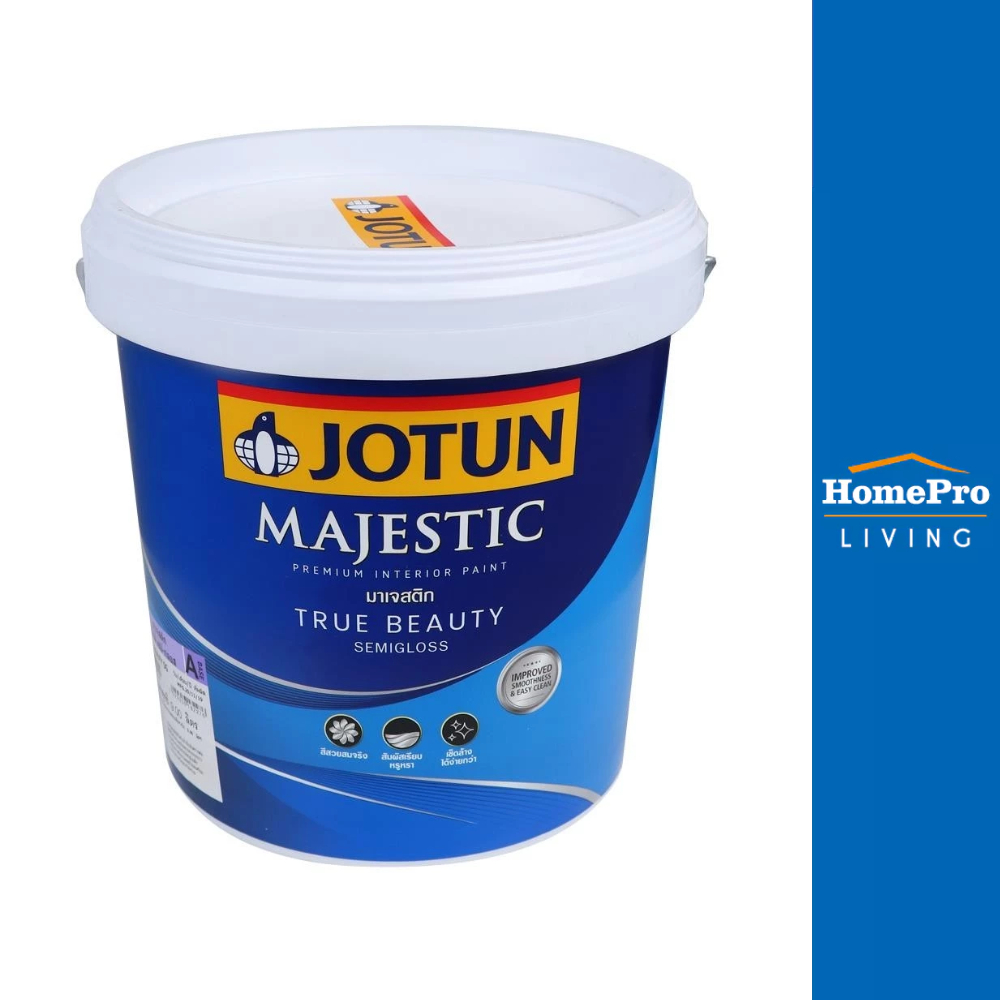 HomePro สีน้ำทาภายใน MAJESTIC TRUE BEAUTY BASE A กึ่งเงา 2.5 แกลลอน แบรนด์ JOTUN