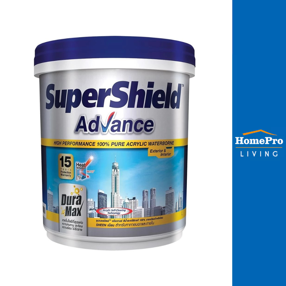 HomePro สีน้ำทาภายนอก  SUPERSHIELD ADVANCE BASE C เนียน 9 ลิตร แบรนด์ TOA