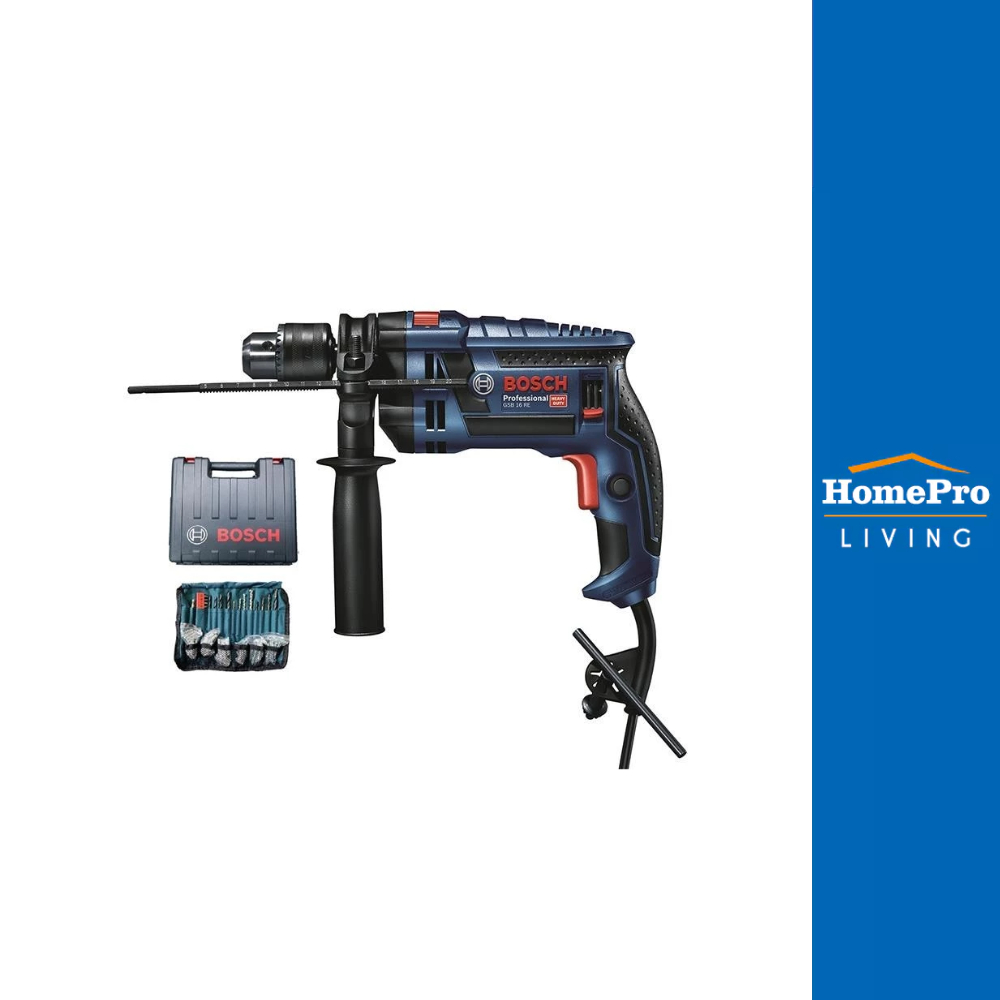 BOSCH ชุดสว่านกระแทก GSB16RE 16 มม. 750 วัตต์