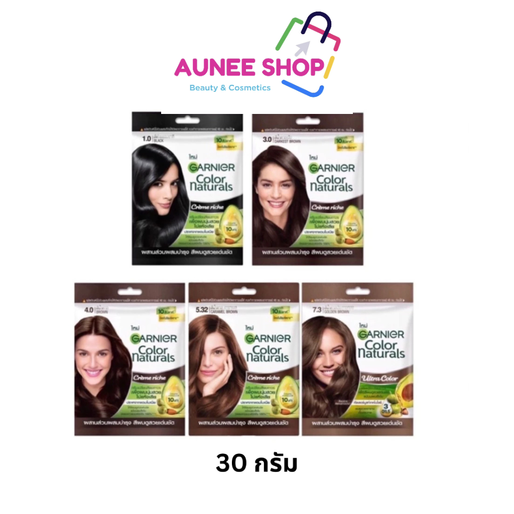 ส่งฟรี/มีไลฟ์   [1 ซอง)  Garnier Color Naturals การ์นิเย่ คัลเลอร์ แนทเชอรัลส์ ผลิตภัณฑ์เปลี่ยนสีผม