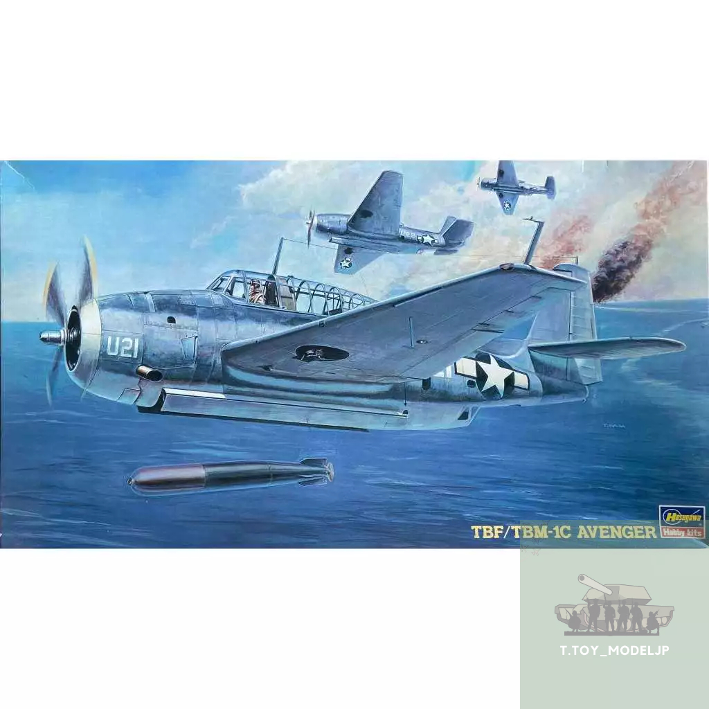 Hasegawa 1/72 TBF/TBM-1C Avenger โมเดลเครื่องบินรบ เครื่องบินรบสงคราม เครื่องบินประกอบ