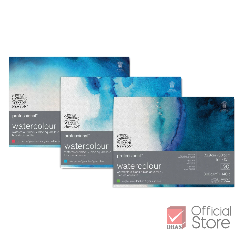 Winsor&Newton สมุด สมุดกระดาษวาดสีน้ำ บลอคสีน้ำ 300G 20SH 22.9x30.5cm. จำนวน 1 เล่ม