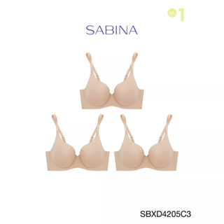 Sabina เสื้อชั้นใน (Set 3 ชิ้น ) (มีโครง) รุ่น Perfect Bra รหัส SBXD4205C3 สีเนื้อเข้ม