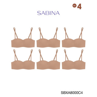 Sabina เสื้อชั้นใน (Set 6 ชิ้น) มีโครง Body Bra The Series (เกาะอก) รุ่น Doomm Doomm รหัส SBXA8000C4 สีเนื้อแทน