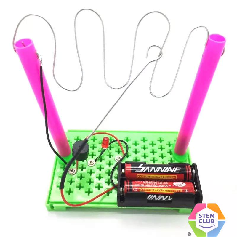 ของเล่นไม้ DIY ของเล่นฝึกทักษะวิทยาศาสตร์สำหรับเด็ก ของเล่นระดับประถม-มัธยม เชื่อมต่อไฟฟ้า ขดลวดนำไฟฟ้า