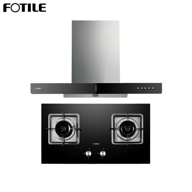 Fotile เครื่องดูดควัน EMS9032 เตาแก๊สฝัง GHG73201 สีดำ
