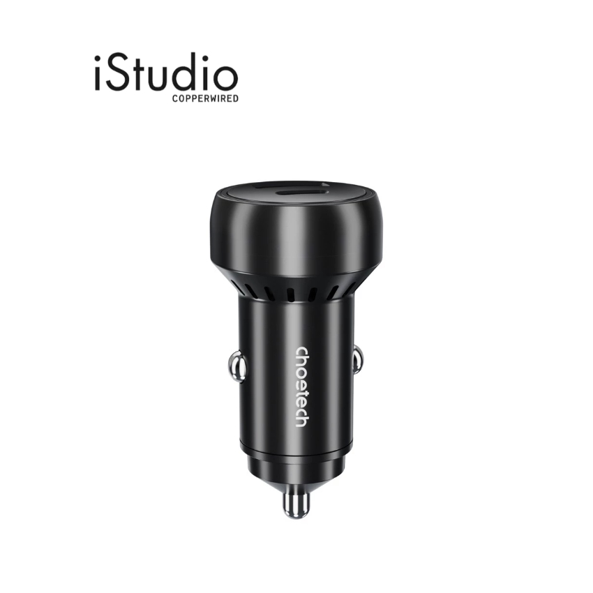 CHOETECH หัวชาร์จในรถยนต์ Choetech Dual USB-C และ USB-A 60 วัตต์ l iStudio by copperwired.