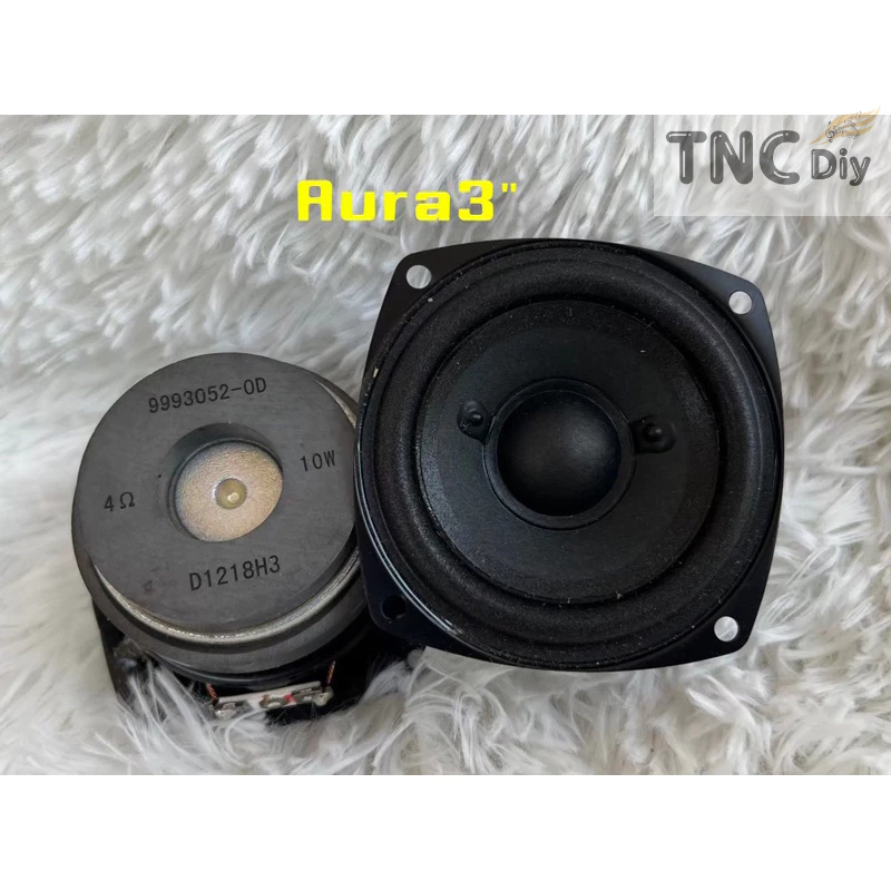 AURA ลำโพงฟูลเรนจ์ ดอกลำโพง3นิ้ว 4โอม 10W กรวยกระดาษแม่เหล็ก คู่ลำโพงไช้ DIY ลำโพงขนาดเล็ก ลำโพง3นิ้ว ดอกซับ3นิ้ว