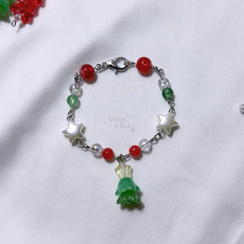 Christmas tree กำไลลูกปัดต้นสน วันคริสต์มาส