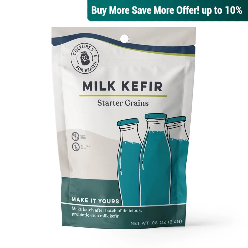 Cultures For Health, Milk Kefir, Starter Grains, 1 Packet, 2.4g