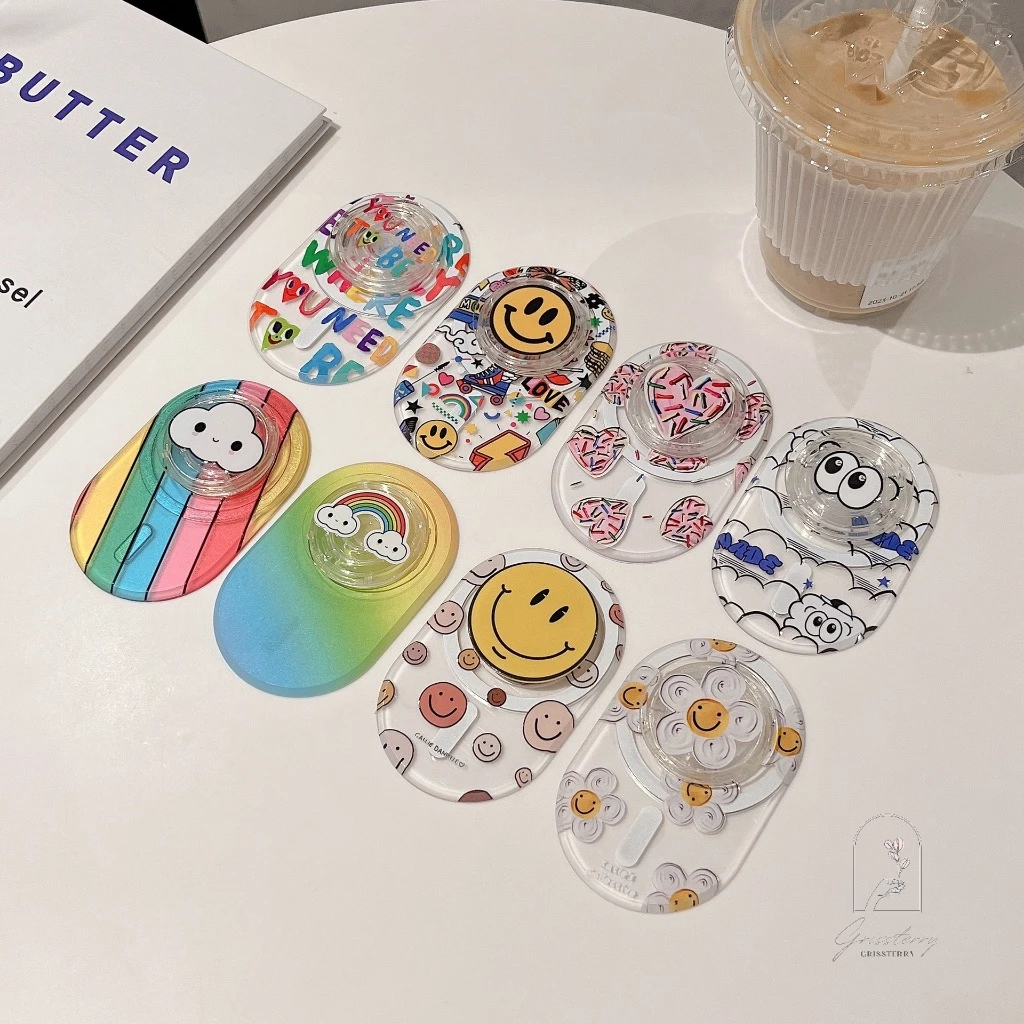 Griptok แม่เหล็ก กริ๊บต็อกแม่เหล็ก smile ลายการ์ตูน ใช้กับเคสชาร์จแม่เหล็ก ลายการ์ตูน (พร้อมส่งในไทย)