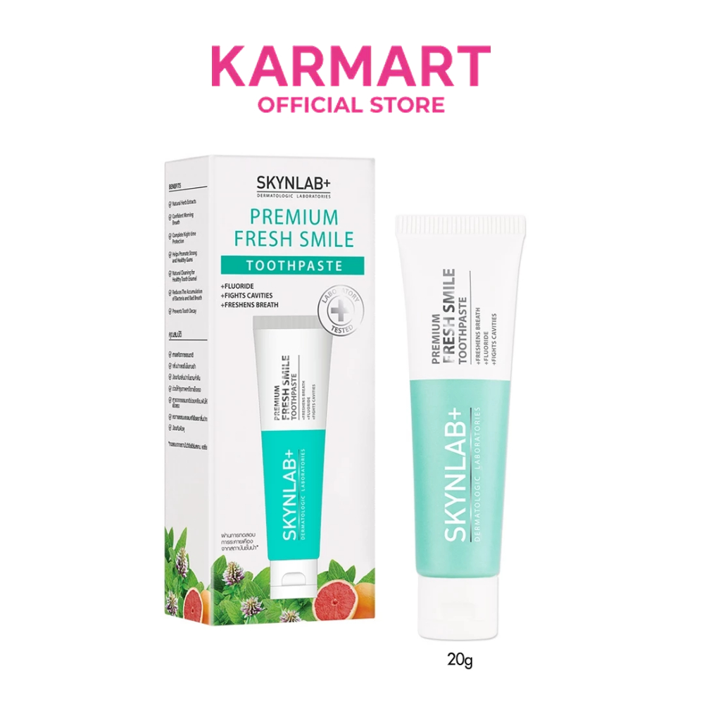 ส่งฟรี/มีไลฟ์  Skynlab ยาสีฟันเฟรชสไมล์160g ยาสีฟันเม้าท์วอชอินฟิวซ์160g ยาสีฟัน สกินแล็บ (มี2สูตรให้เลือก)