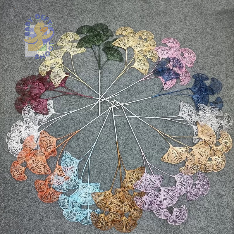 <พร้อมส่ง> ใบแป๊ะก๊วย(ทรงพัด) Gingko Leaves 13สี ใบไม้ประดิษฐ์ หลากสี พร็อบแต่งซุ้ม, ใบไม้ปลอม,อุปกรณ์ทำฉาก ต้นไม้ประดับ