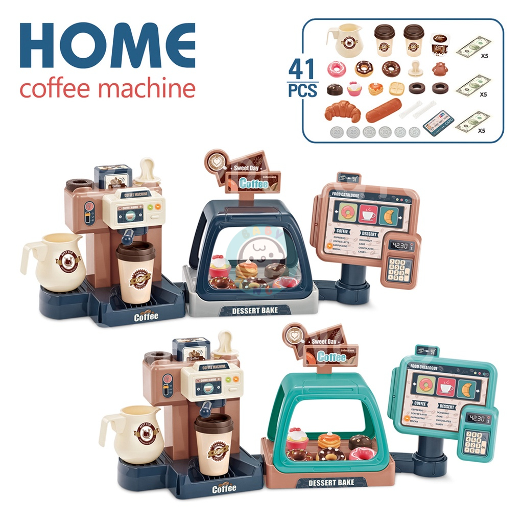 Home Supermarket (41 pcs.) *กล่องบรรจุบุบ* ของเล่นเด็ก ร้านกาแฟ(ชุดเล็ก) | ของเล่นเสริมพัฒนาการ ของเล่นจำลอง บทบาทสมมุติ