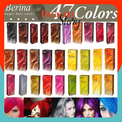 💱 Berina Hair Color เบอรีน่า สีย้อมผม สีผมเบอริน่า เปล่งประกาย ติดทนนาน ปิดผมขาว สีผม ยาย้อมผม ค่าส่งถูก ครีมย้อมสีผม