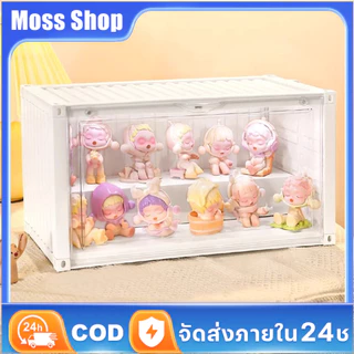 กล่องใส่โมเดล กล่องใส่โมเดลคอนเทนเนอร์มีไฟ กล่องอะคริลิคใส มีให้เลือก 4 สี Container Box With Light ตู้โชว์ตุ๊กตา