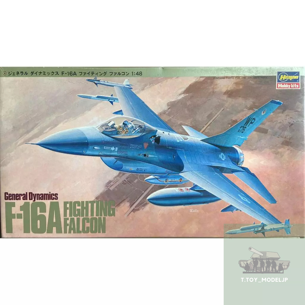 Hasegawa 1/48 F-16A Fighting Falcon General Dynamics โมเดลเครื่องบินรบ เครื่องบินรบสงคราม เครื่องบิน