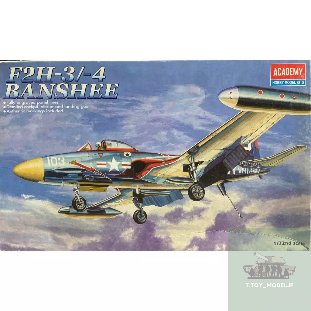 Academy 1/72 F2H-3/-4 Banshee โมเดลเครื่องบินรบ เครื่องบินรบ โมเดลเครื่องบินประกอบ