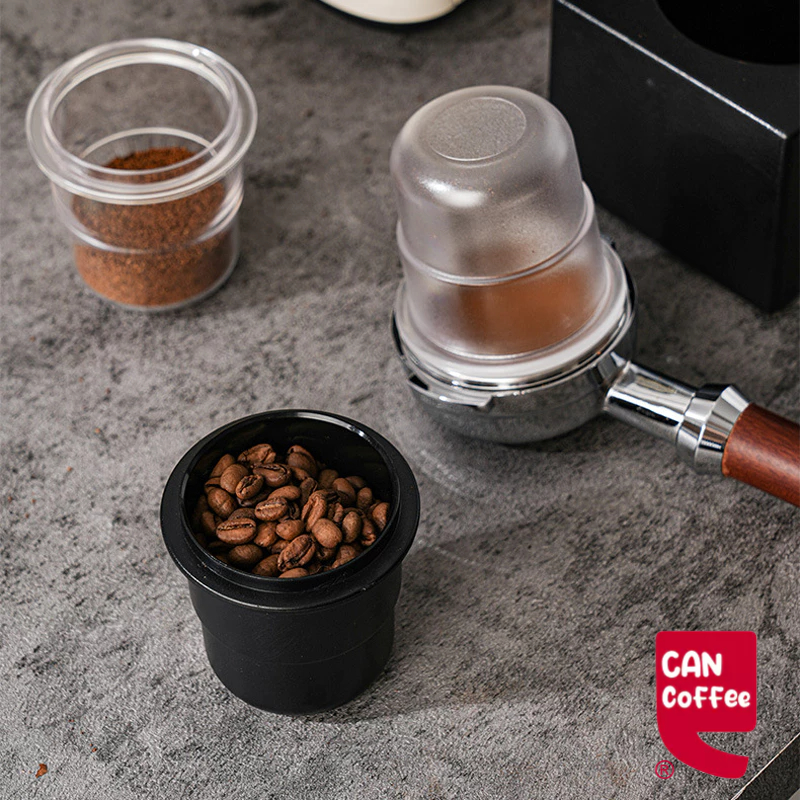 Can Coffee ถ้วยโดสกาแฟ 58มม. ป้องกันผงบิน มีให้เลือกสองสี Coffee Dosing Cup 4POZ