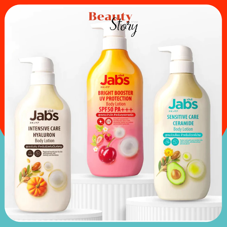 แจ็บส์ โลชั่น กันแดด ครีม บำรุงผิว Jabs Body Lotion UV Protection/ Hyaluron/ Ceramide/ Watermelon