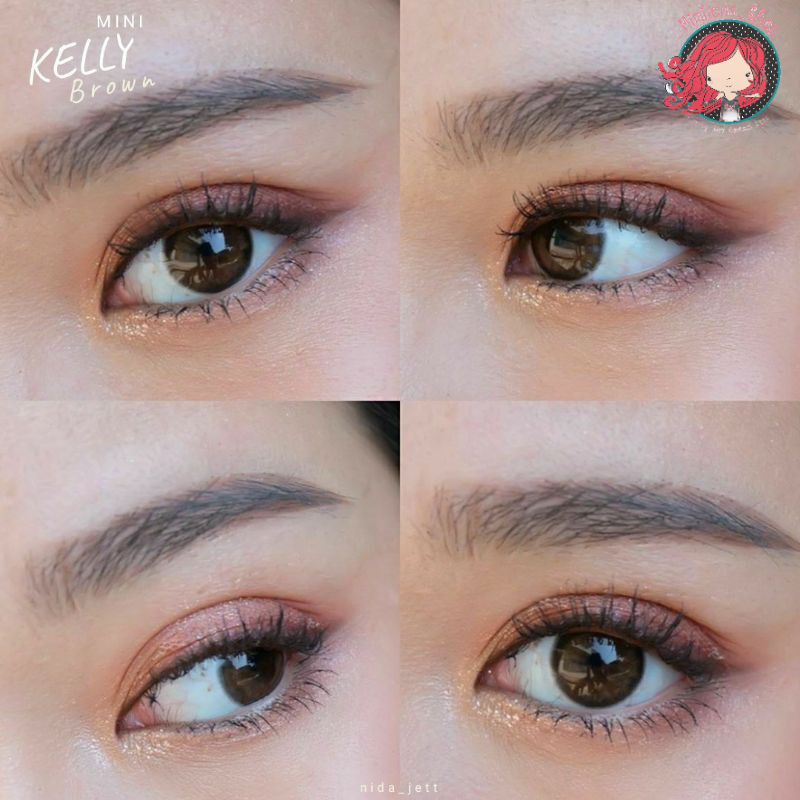 💥 คอนแทคเลนส์ ยี่ห้อคิตตี้คาวาอิ รุ่น Mini Kelly Brown / Mini Kelly gray ลายเนียนๆ