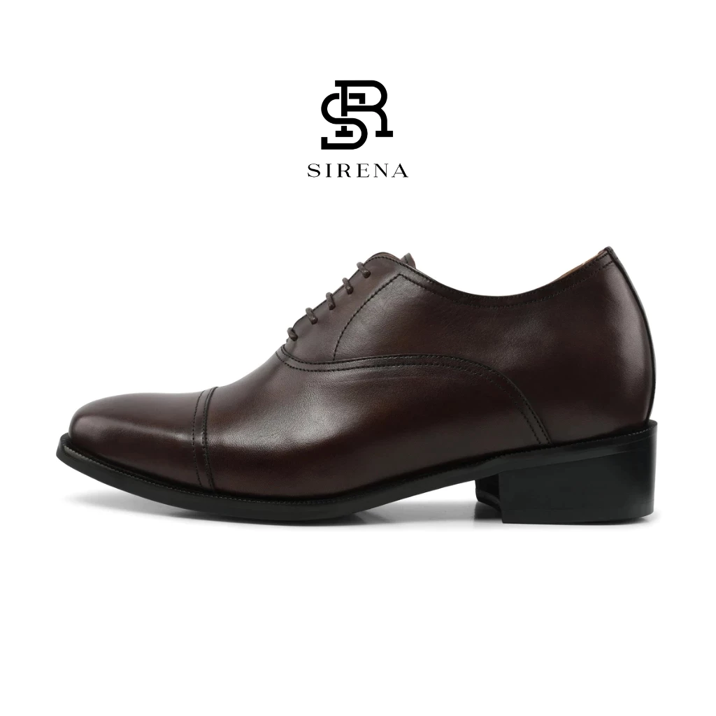 PAUL & SIRENA รองเท้าหนังแท้ เสริมส้น 3 นิ้ว รุ่น ETHAN สีน้ำตาลเข้ม | รองเท้าหนังผู้ชาย