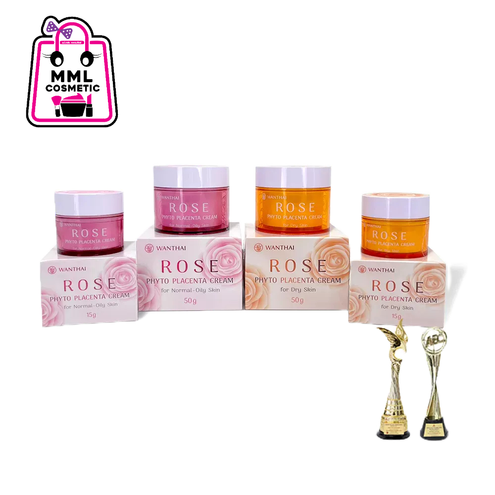 Wanthai Rose Phyto Placenta Cream ว่านไทย โรส ไฟโต พลาเซนต้า ครีม 15ก./50ก. มีให้เลือก2สูตร