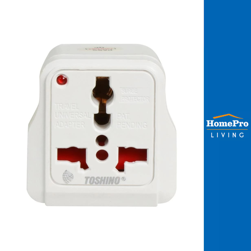 TOSHINO ปลั๊กแปลง 2 ขาแบน DD-P2S สีขาว จัดส่งโดย HomePro