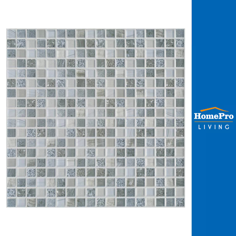 HomePro กระเบื้องพื้น 12x12 นิ้ว โมเสค สโตน เทา PM แบรนด์ TARA