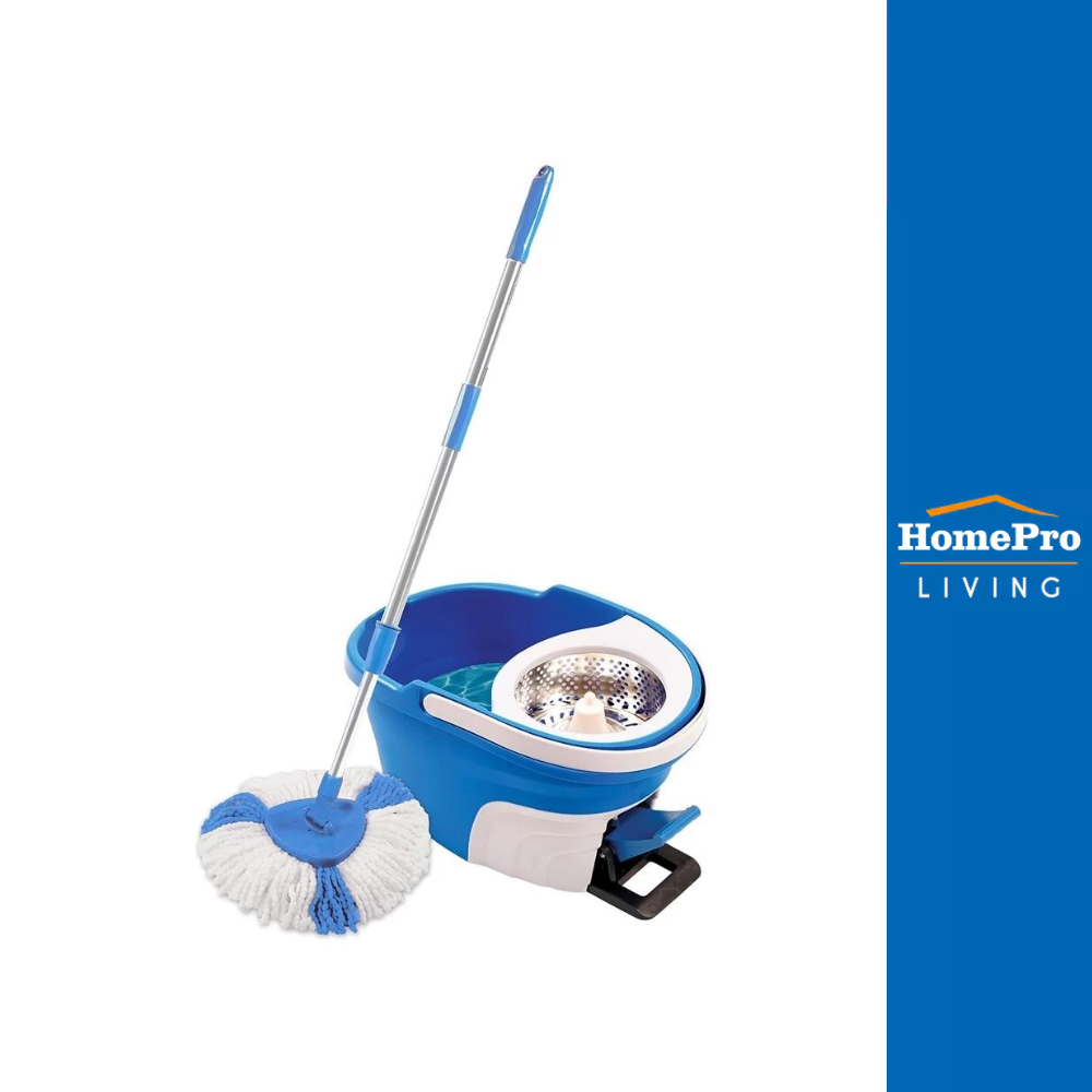 SWASH ชุดอุปกรณ์ถังปั่นพร้อมไม้ม็อบ TURBO MINI-WHEELS สีฟ้า