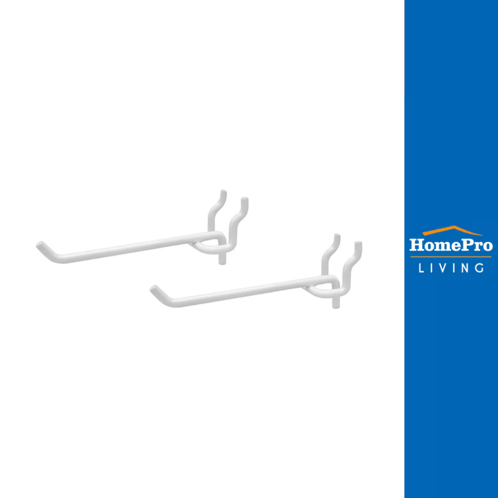 HomePro ขอแขวนเดี่ยวแบบตรง  3x10.5x3 ซม. สีขาว แพ็ก 2 ชิ้น แบรนด์ STACKO