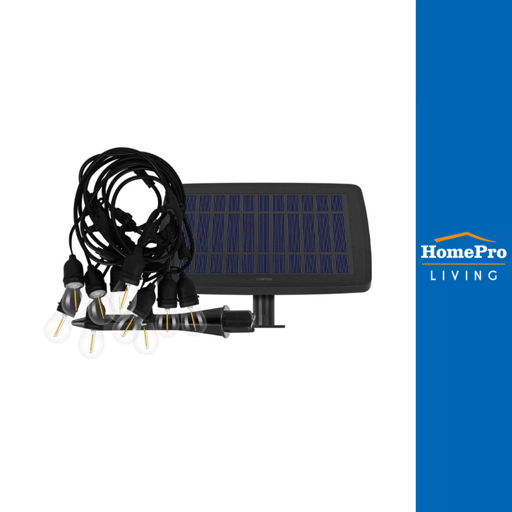 LAMPTAN ไฟจัดสวน โซล่าเซลล์  CARNIVAL 10 วัตต์ WARM WHITE สีดำ